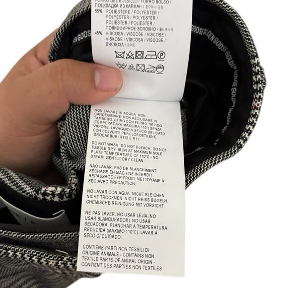 Golden Goose Daria Glen Plaid Virgin Wool Blend Cigarette Pants Size 42 Medium - Picture 9 of 9